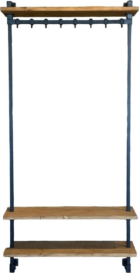 Desing85 Design85 wandkapstok Hangend 100 cm breed en 28 cm diep Bruine Wax