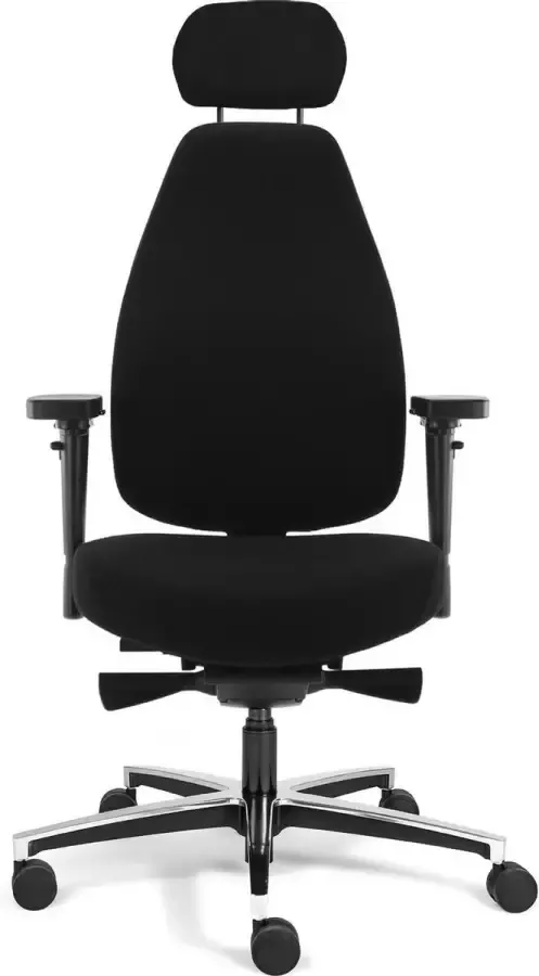 Desk4succes Bureaustoel Therapi X Therapod Sense Fit Technology Donati Synchroonmechaniek verstelbare 3D armleggers- aluminium gepolijst onderstel