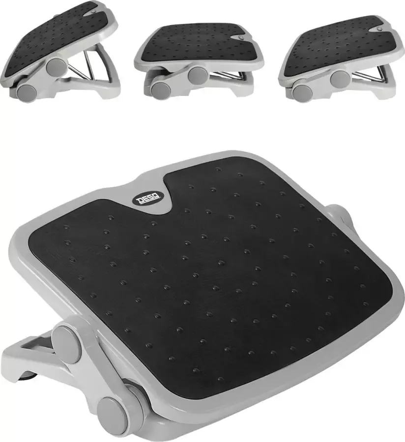 Desq Anti slip voetensteun 2 hoogte standen 0-30 graden kantelbaar Grijs