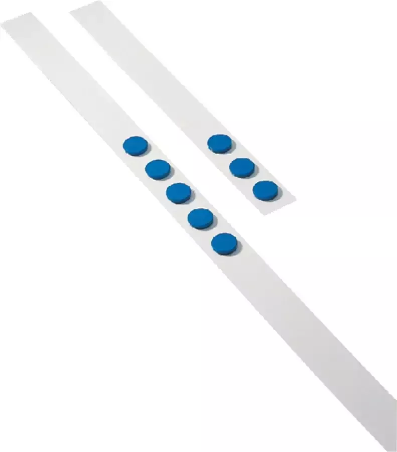 Desq Wandlijst 100cm met 5 blauwe magneten van 32mm 5 stuks - Foto 2