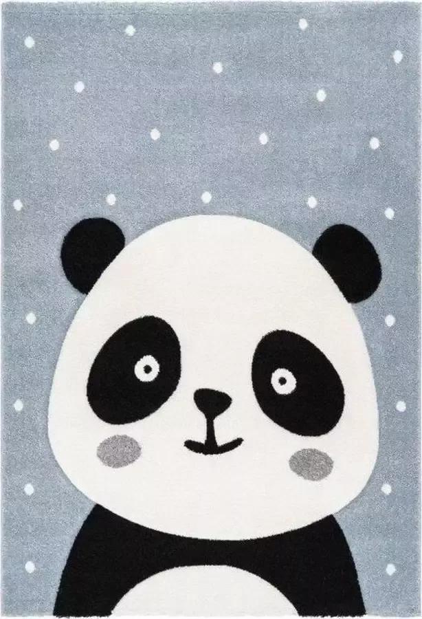 Dessa Home Garden Amigo Vloerkleed- Vloer kleed Panda Vlokken Tapijt Karpet 80x150 Blauw