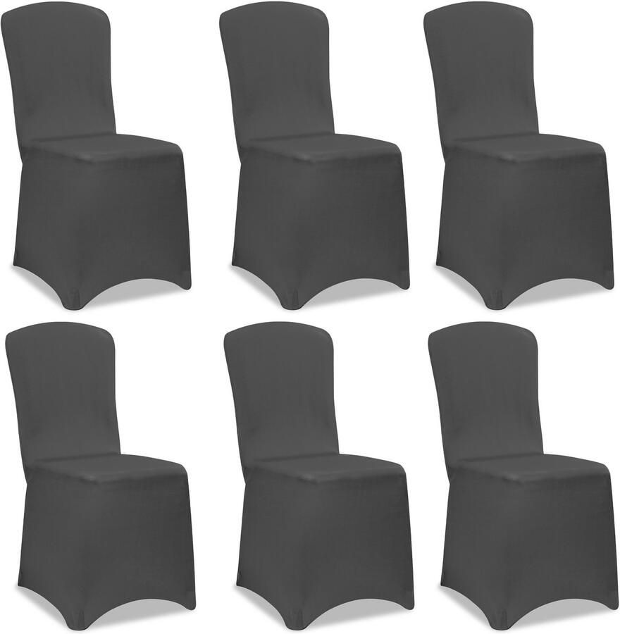 Detex Stoelhoes Set van 6 Stretch 80 tot 110cm Universeel Antraciet