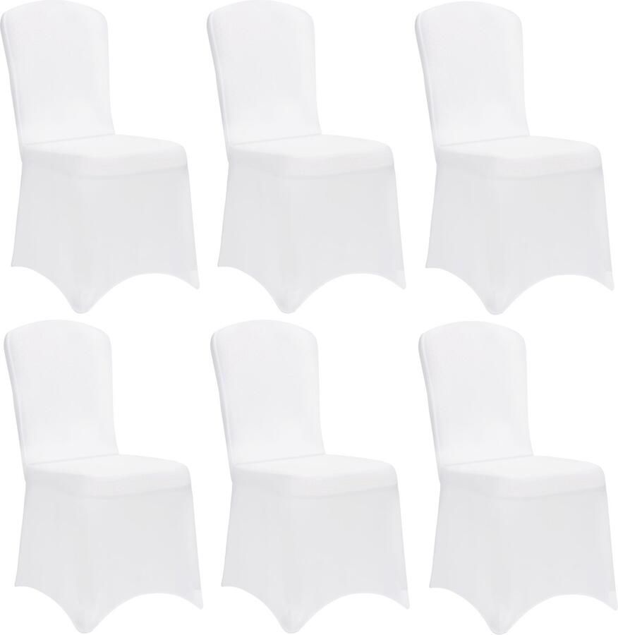 Detex Stoelhoes Set van 6 Stretch 80 tot 110cm Universeel Wit