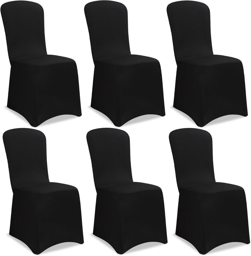 Detex Stoelhoes Set van 6 Stretch 80 tot 110cm Universeel Zwart