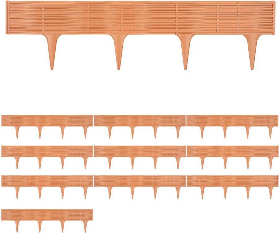 Deuba Borderrand 7 8m Kunststof Weerbestendig Terracotta