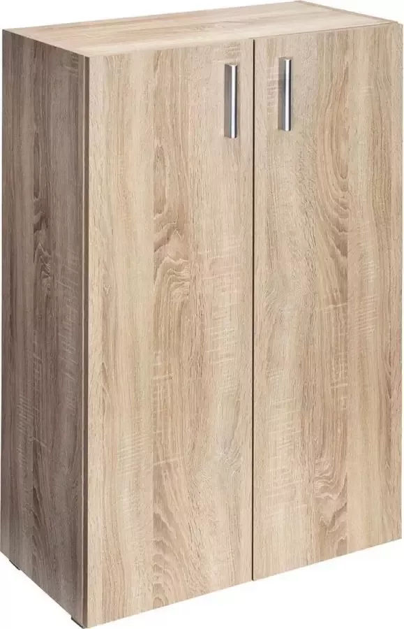 Deuba Opbergkast Vela 115 5 x 60 x 30 cm 3 vakken met 2 deuren Eiken kast