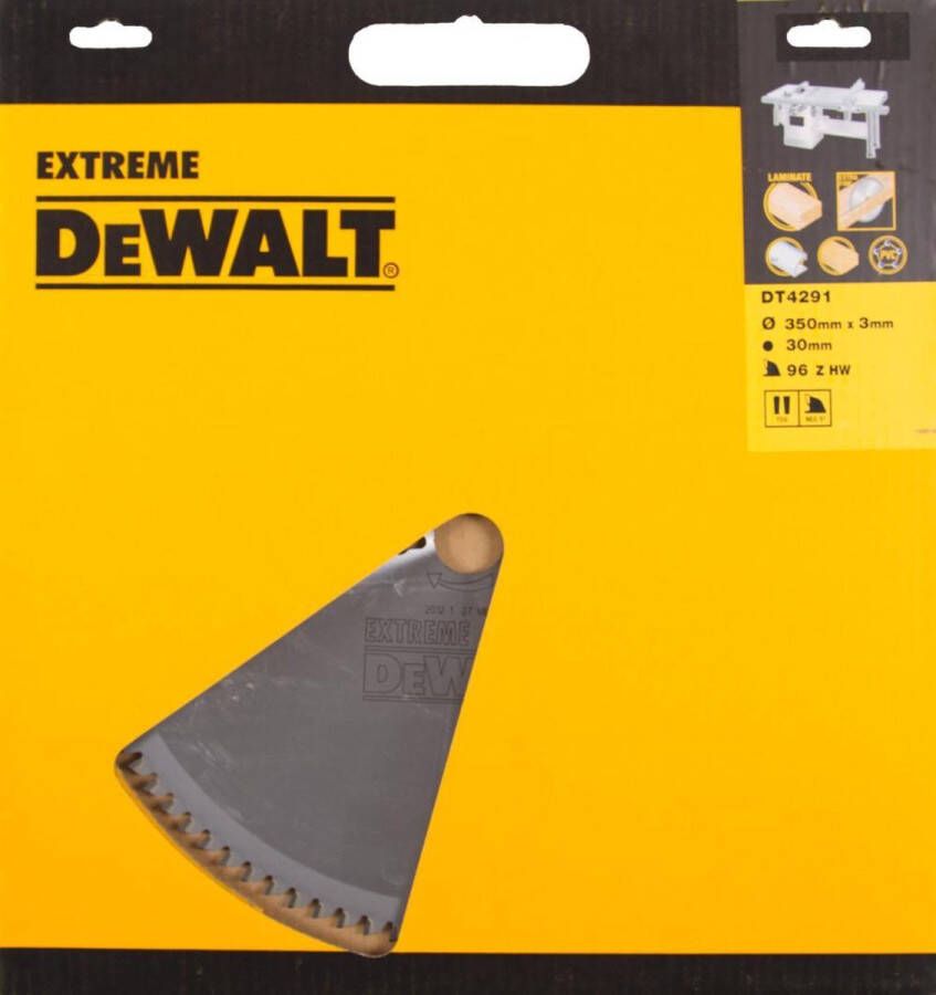 DeWalt Cirkelzaagblad voor Laminaat Extreme Ø 350mm Asgat 30mm 96T DT4291-QZ