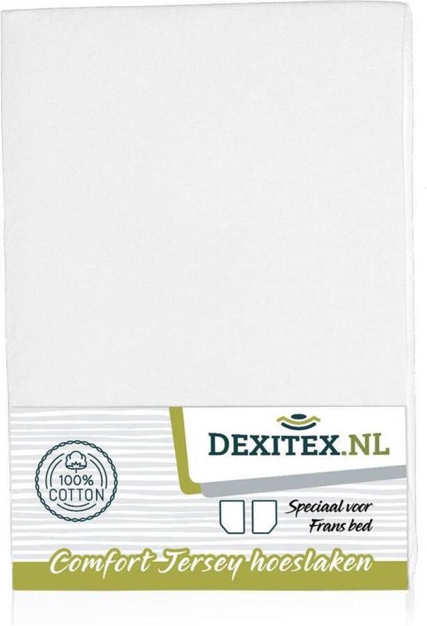dexitex Textielpakket Frans bed 1 molton met 2 hoeslakens rechts 2 x Wit