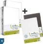 Dexitex Textielpakket Frans bed 2 x Molton + 1 hoeslaken wit + 1 hoeslaken Antraciet RECHTS - Thumbnail 3