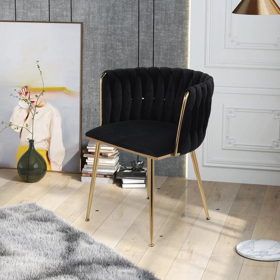 Deze informatie volgt later. Amalee Set van 2 stoelen Luxe Fluwelen Eetkamerstoelen Ergonomisch Ontworpen Met Metalen Poten Hoogwaardige Interieurdecoratie