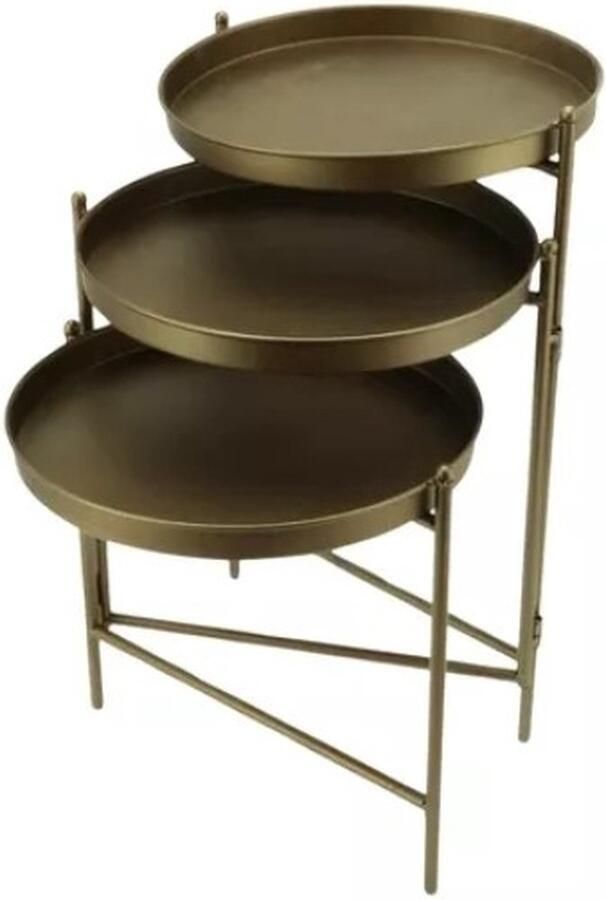 Dhaka Messing Bijzettafel