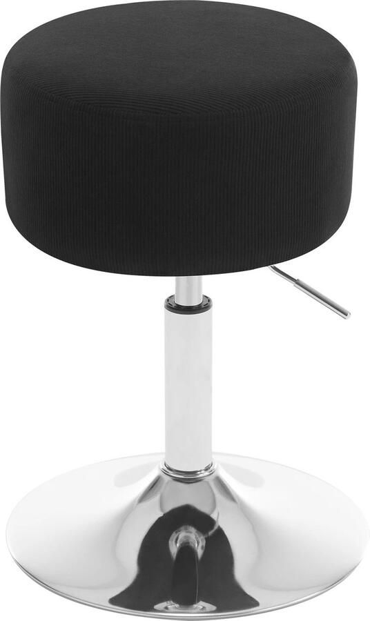 DHN Make-up Kruk Zwart Barkruk Ronde Barkrukken In Hoogte Verstelbare Draaibare Make-Up Krukken Zwart