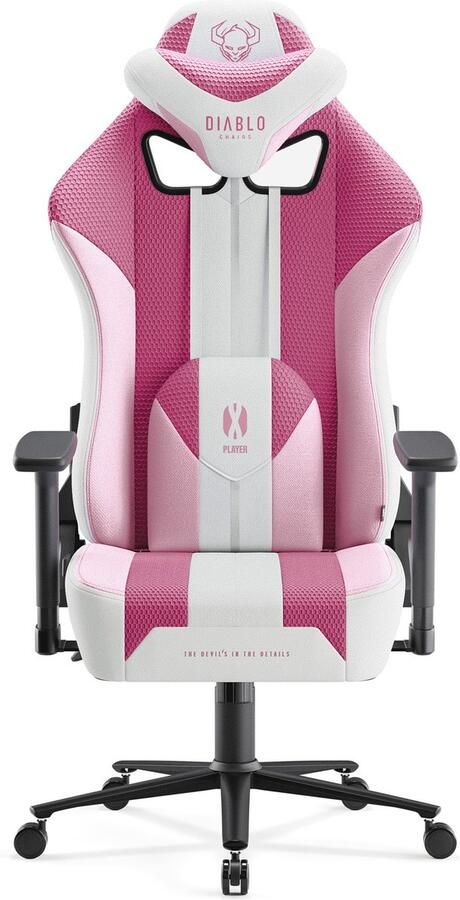 Diablo Chairs Gamingstoel Diablo X-Player 2.0 ideaal voor gamen Gamestoel Marshmallow Roze