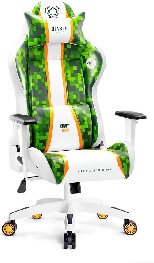 Diablo Chairs Kleine Gaming Stoel Voor Spelers ergonomisch ontwerp voor lange speelsessies Gaming Stoel Groene Craft