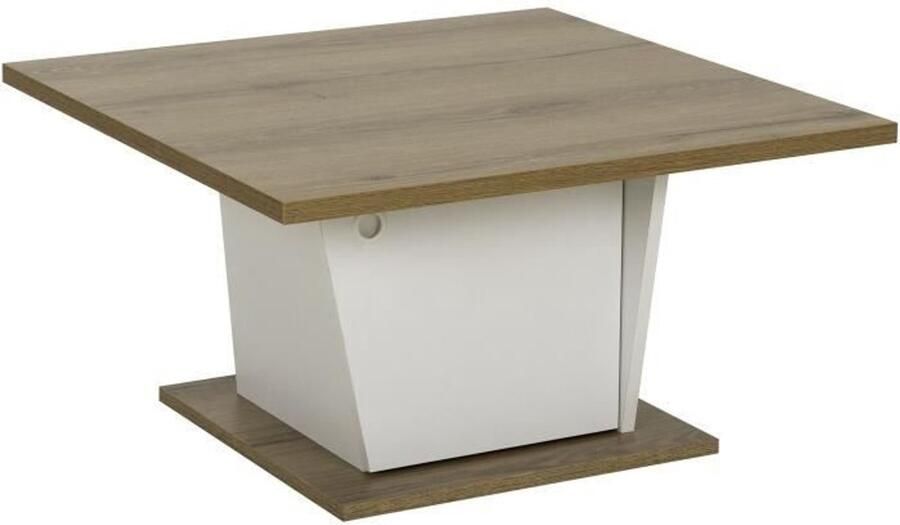 Diagone ATOS Bar Salontafel Vierkant Helvezia Eiken Wit 69 x 69 x 38 cm