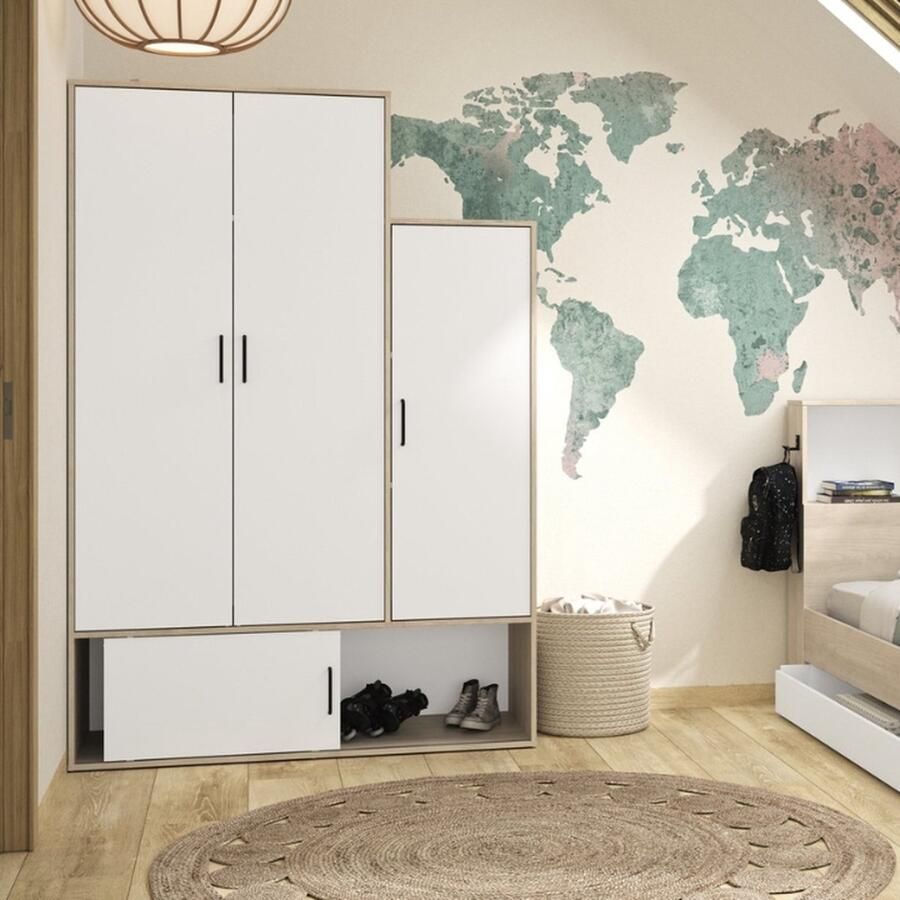 Diagone Erwin Kledingkast Eiken Wit