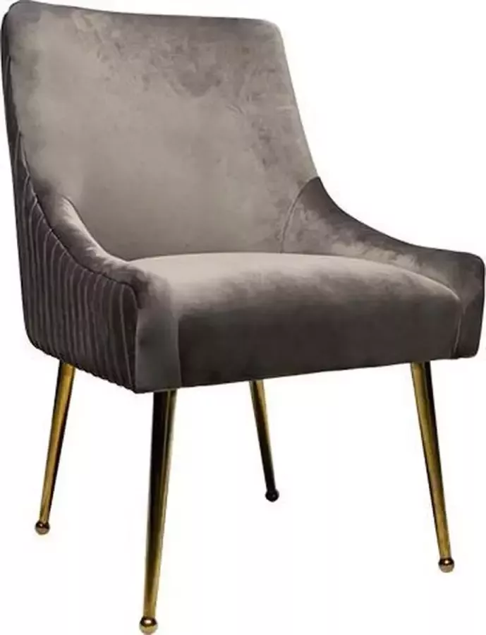 DiamantMeubelen Eetkamerstoel Casablanca Bruin Met zilveren poten