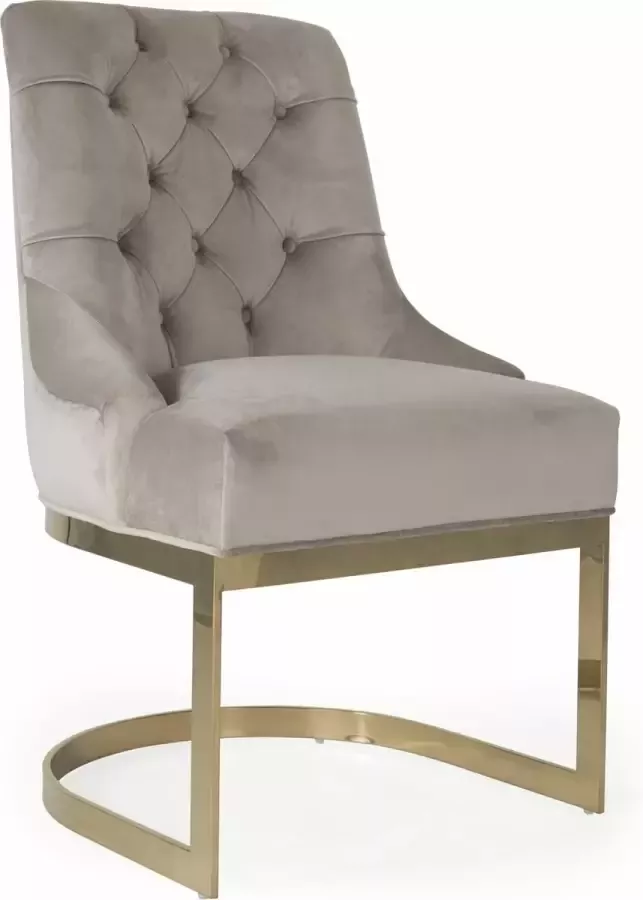 DiamantMeubelen Eetkamerstoel Tanger Beige Met gouden poten