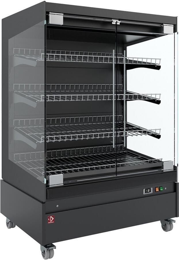 Diamond Verwamd Wandmeubel AOSTA LINE Zwart 65°C 80°C 4 Niveaus Zelfbediening 230V Wielen 1000x741x1497mm