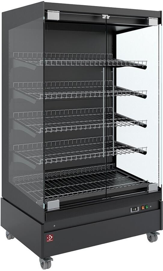 Diamond Verwamd Wandmeubel AOSTA LINE Zwart 65°C 80°C 5 Niveaus Zelfbediening 230V Wielen 1000x741x1917mm