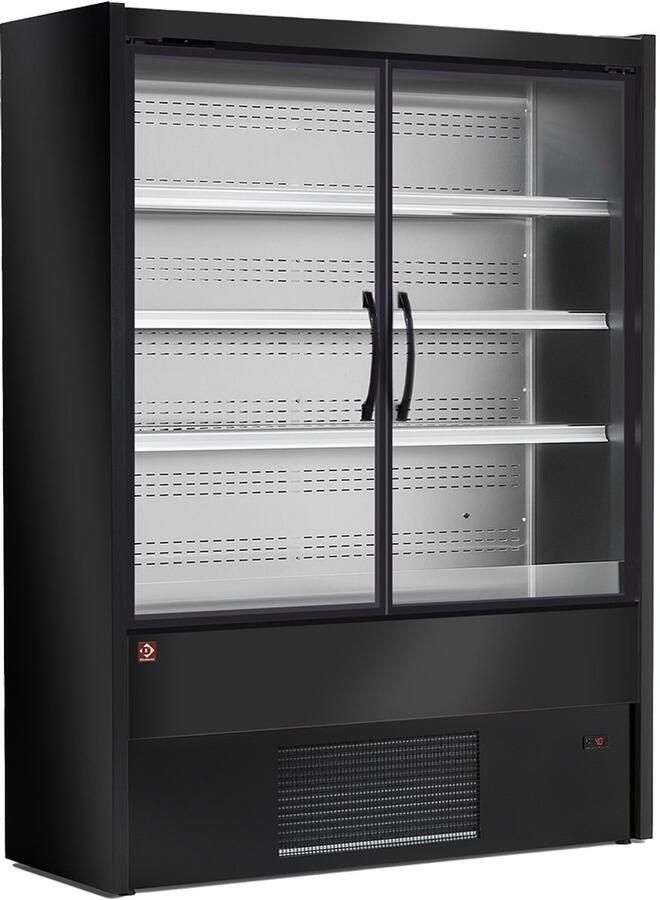 Diamond Wandkoeling MODENA Zwart 0°C +2°C Geforceerd Draaideuren 1500x570x2000mm