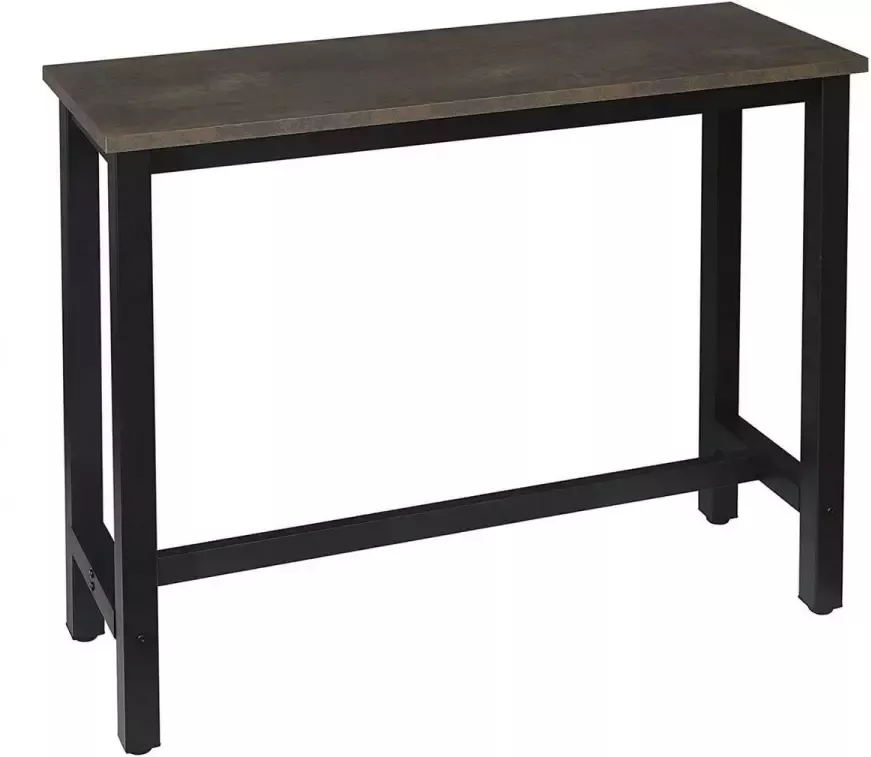 Diferza™ 1x Bartafel Bistrotafel Metalen Frame Tafelblad Gemaakt Van MDF Zwartroestkleur