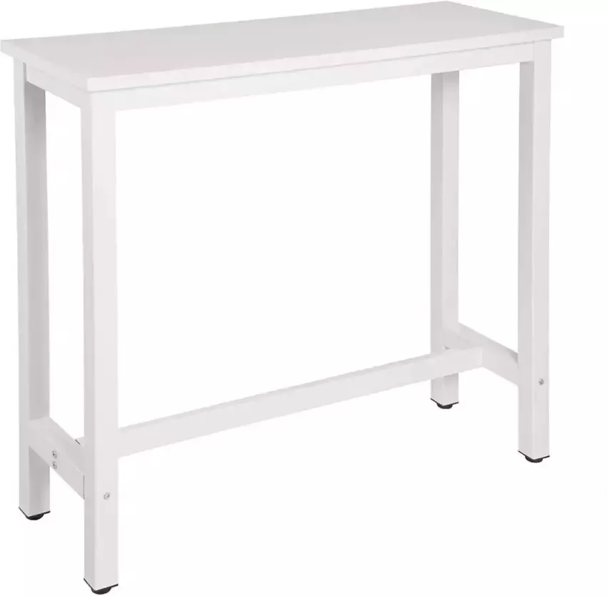 Diferza™ 1x Bartafel Bistrotafel Metalen Frame Tafelblad Van MDF Wit
