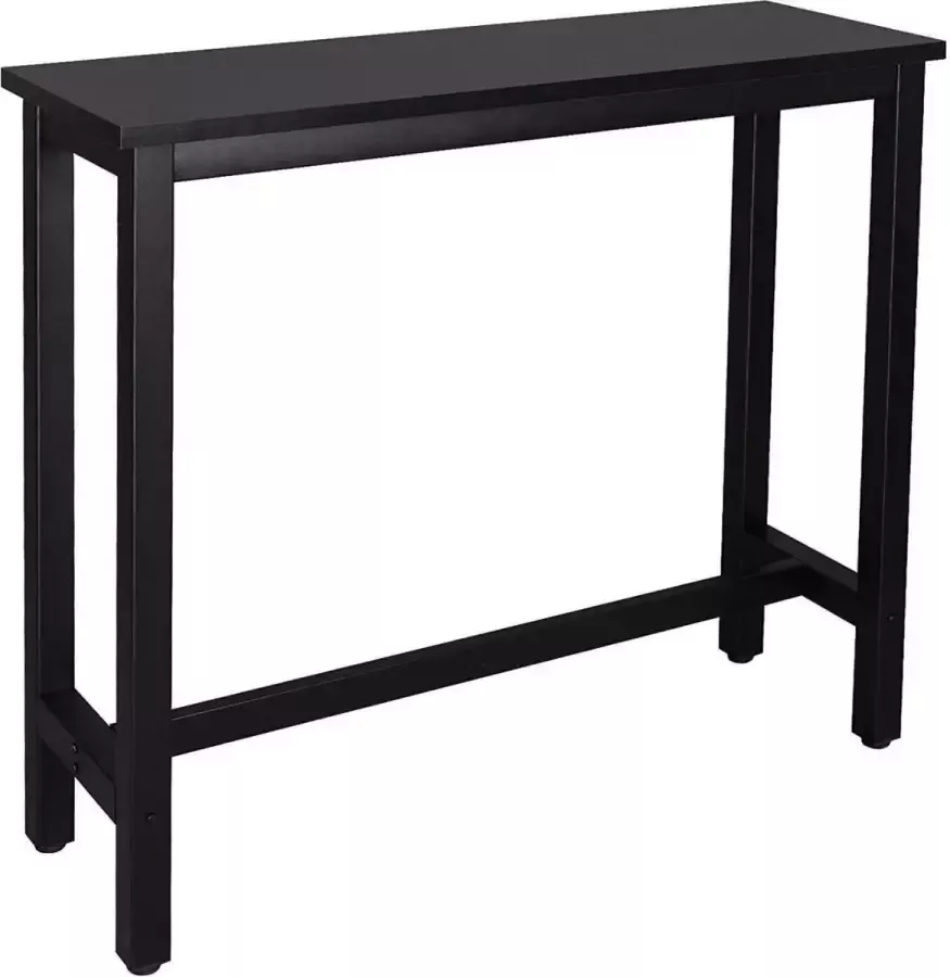 Diferza™ 1x Bartafel Bistrotafel Metalen Frame Tafelblad Van MDF Zwart