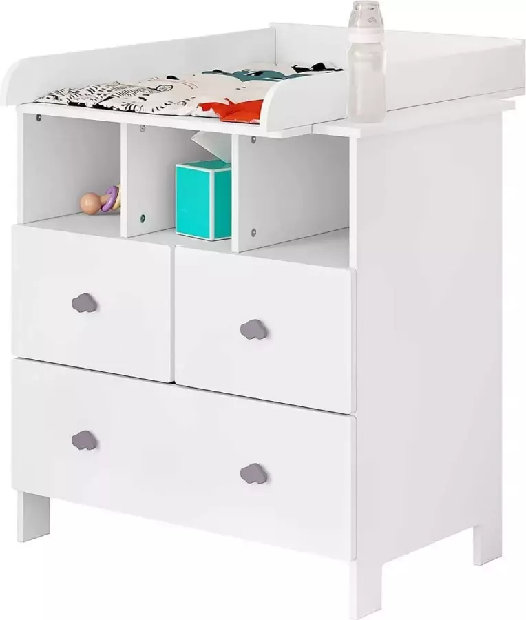 Diferza™ Commode Met Afneembaar Frame Met 3 Lades En 3 Vakken 80 x 82 x 48cm