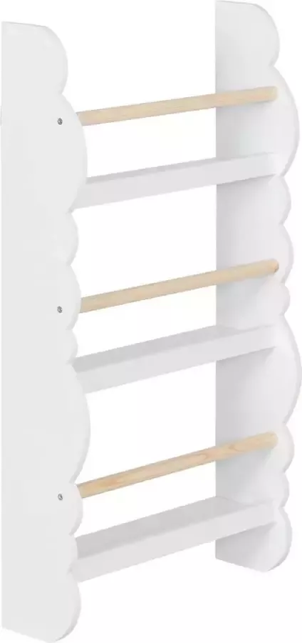 Diferza™ Kinderen Boekenkast Wand Plank Gemaakt Van Grenen E1 MDF Met 3 Planken Wit