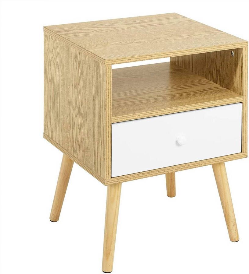 Diferza™ Nachtkastje Bank Tafel Commode Met Lade Bijzet Tafel Gemaakt Van Grenen