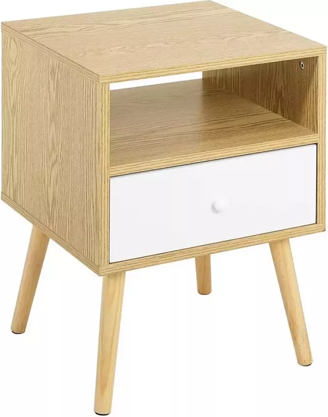 Diferza™ Nachtkastje Bank Tafel Commode Met Lade Bijzet Tafel Gemaakt Van Grenen