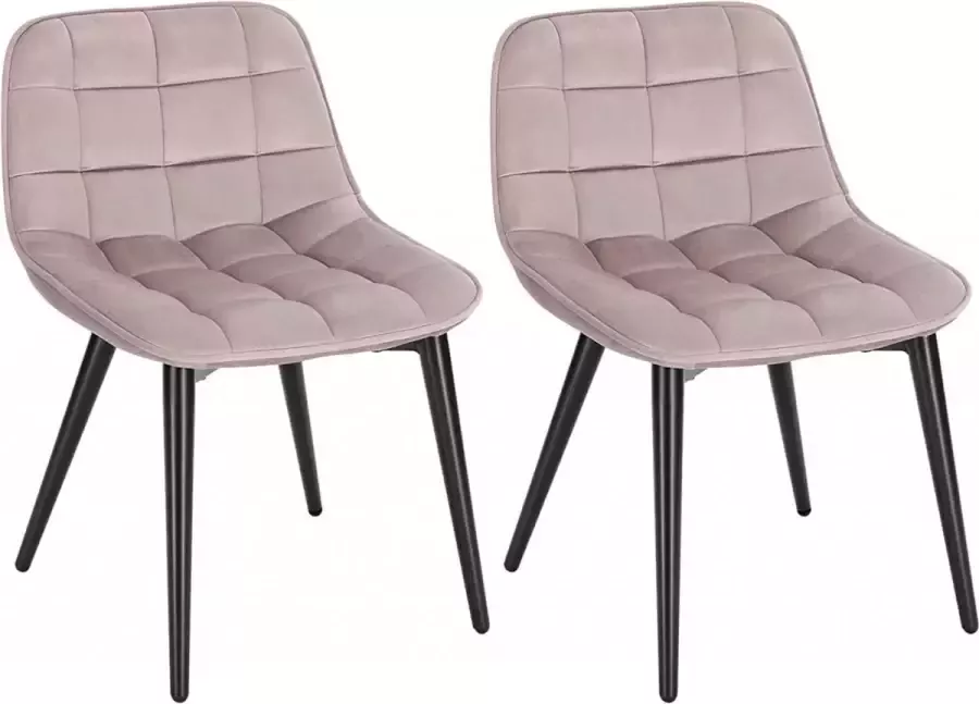 Diferza™ Set Van 2 Kinderstoel Van Fluweel Ergonomisch Zithoogte 35cm Roze