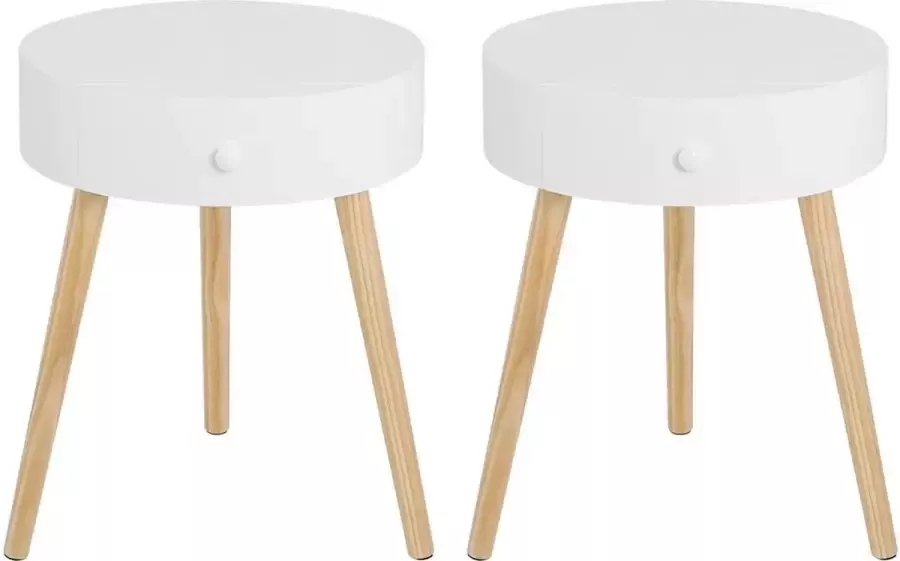 Diferza™ Set Van 2 Nachtkastje Bijzettafel Nachtkastje Met Lades 38x38x47cm