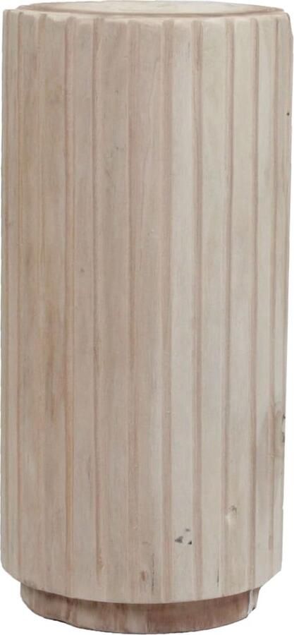 Dijk Natural Collections DKNC Bijzettafel Fabian Paulownia hout 28x28x58cm Beige
