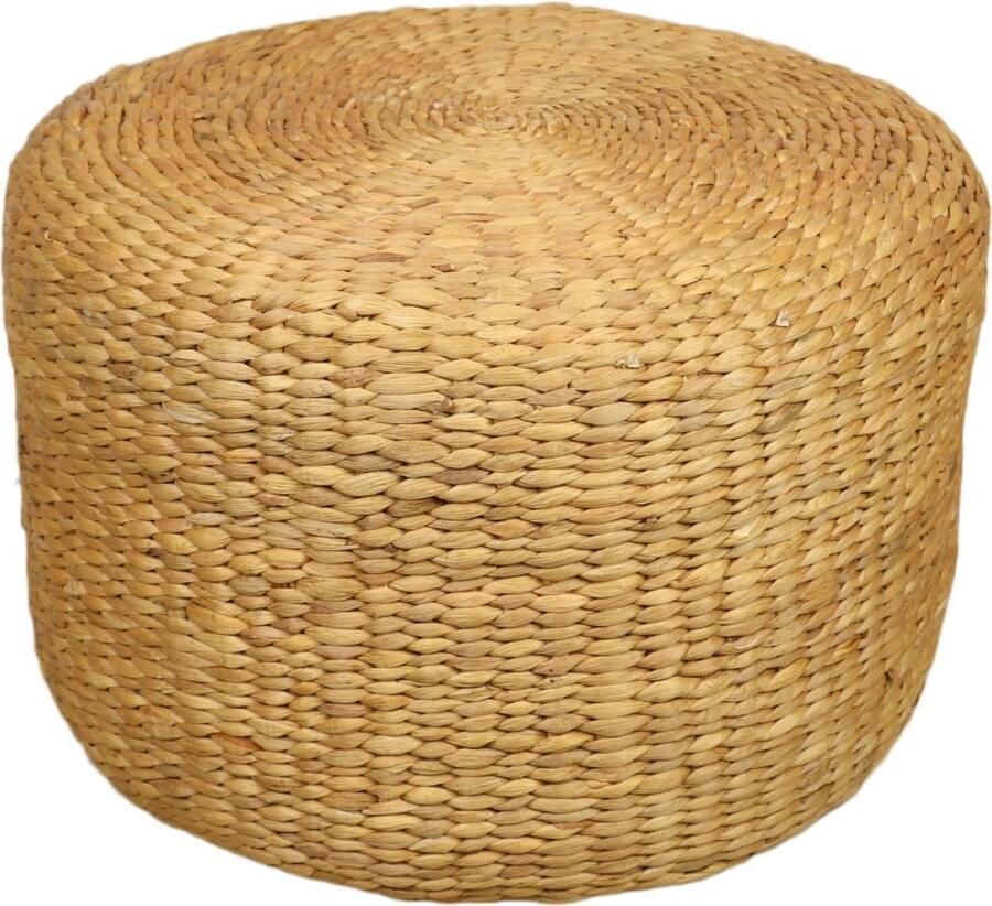 Dijk Natural Collections DKNC Poef Zeegras 57x57x37cm Natuurlijk