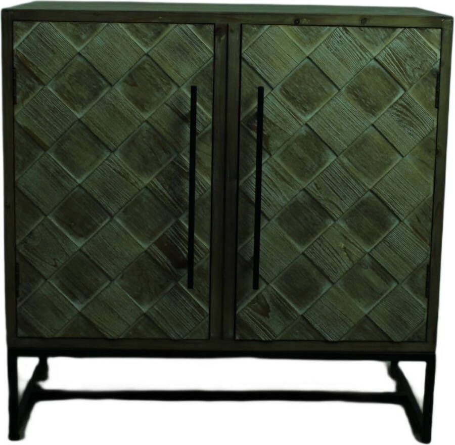 Dijk Natural Collections DKNC Kast Harawa Dennenhout 77x38x78cm Groen FCS