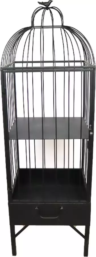 Dijk Natural Collections DKNC Kast vogelkooi metaal 38x40x119cm Zwart - Foto 1