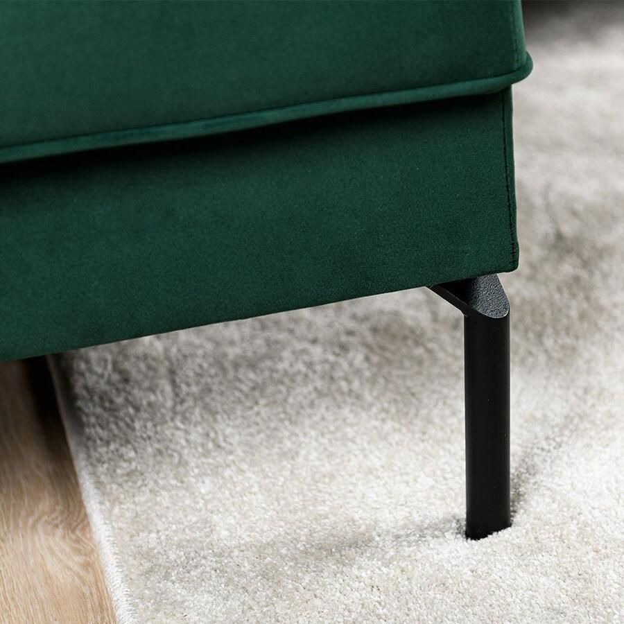 Dimehouse 3-zits hoekbank groen velvet Peppin links Velvet Scandinavisch & Basic 255 x 157 x 85 cm