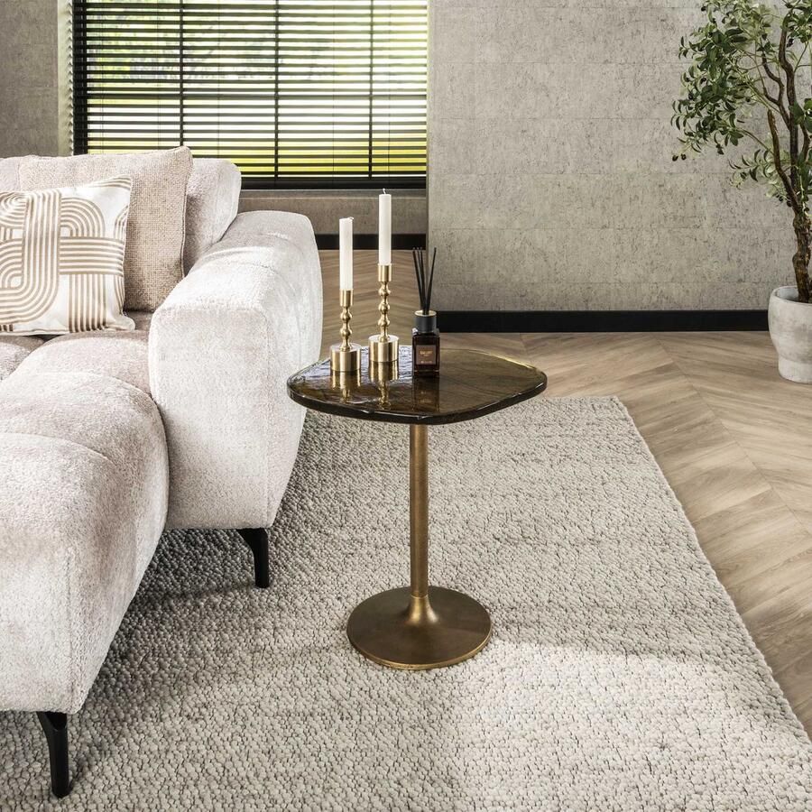 Dimehouse Bijzettafel Aurum S Antiek Goud Metaal (53x42x50 cm)