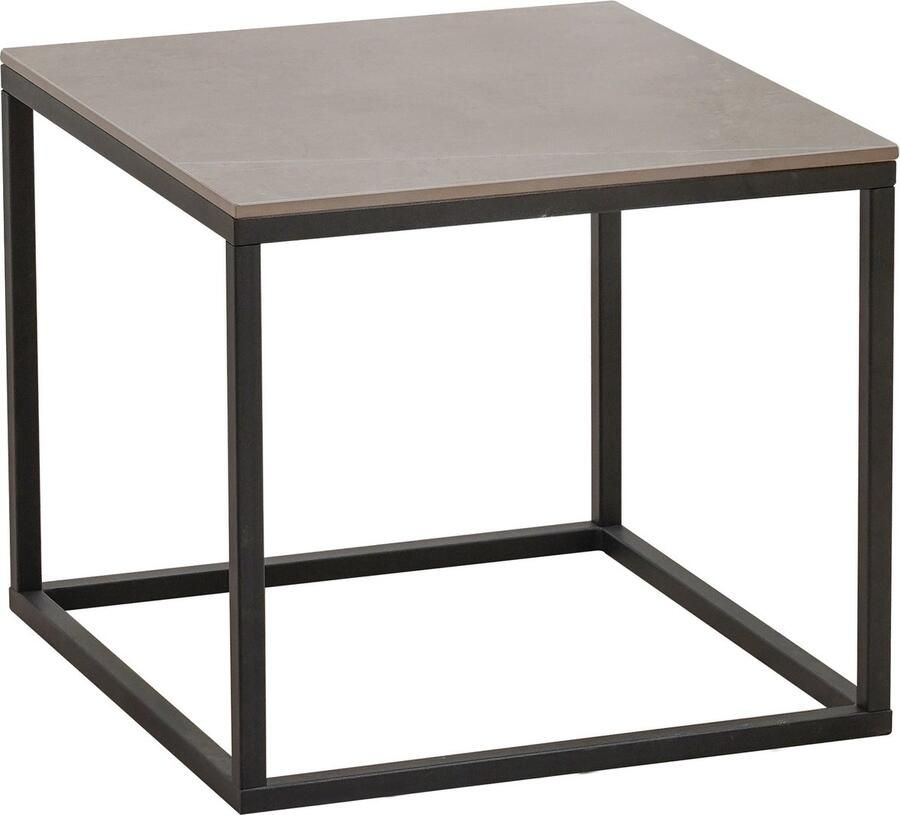 Dimehouse Bijzettafel Fien Vierkant Marmerlook Grijs 50x50 cm 50 x 50 x 44 cm Marmer Modern Vierkant