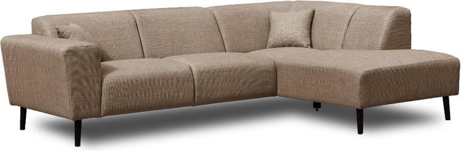 Dimehouse DeGeBe Hoekbank Vasco bruin rechts Stof Scandinavisch & Basic 255 x 72 x 175 cm