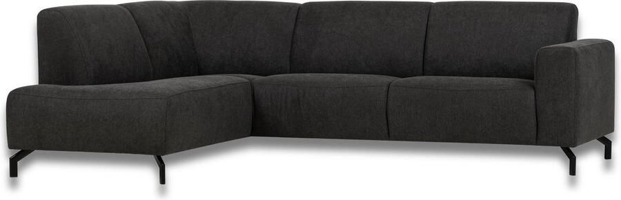 Dimehouse DeGeBe Industriële hoekbank stof antraciet Verona links Stof Industrieel 256 x 188 x 82 cm