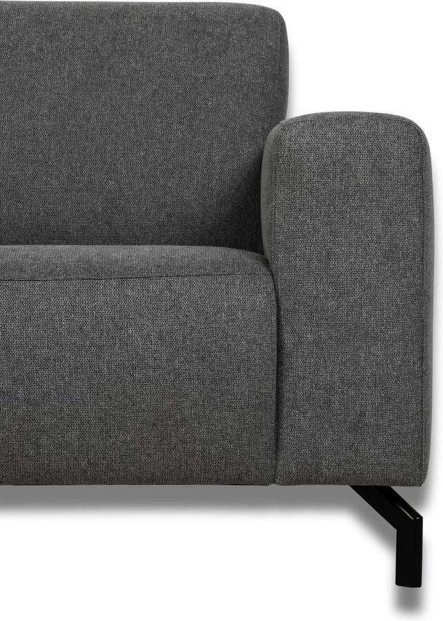 Dimehouse DeGeBe Industriële hoekbank stof grijs Verona links Stof Industrieel 256 x 188 x 82 cm