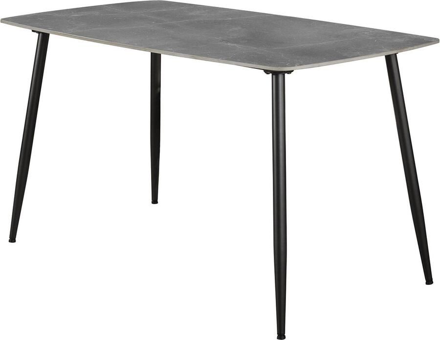 Dimehouse Eettafel Leny Lichtgrijs Keramiek 140x80 cm 140 x 80 x 77 cm Keramiek Industrieel Deens ovaal