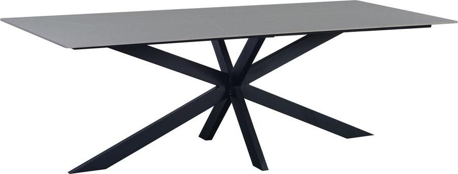 Dimehouse Eettafel Edin Sintered Stone Marmerlook Grijs 190 x 90 x 76 cm 190 x 90 x 76 cm Marmer Industrieel Rechthoek