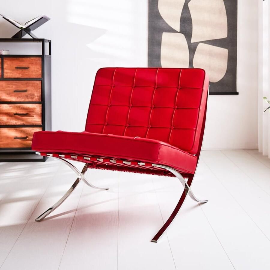 Dimehouse Expo fauteuil rood premium leer Design