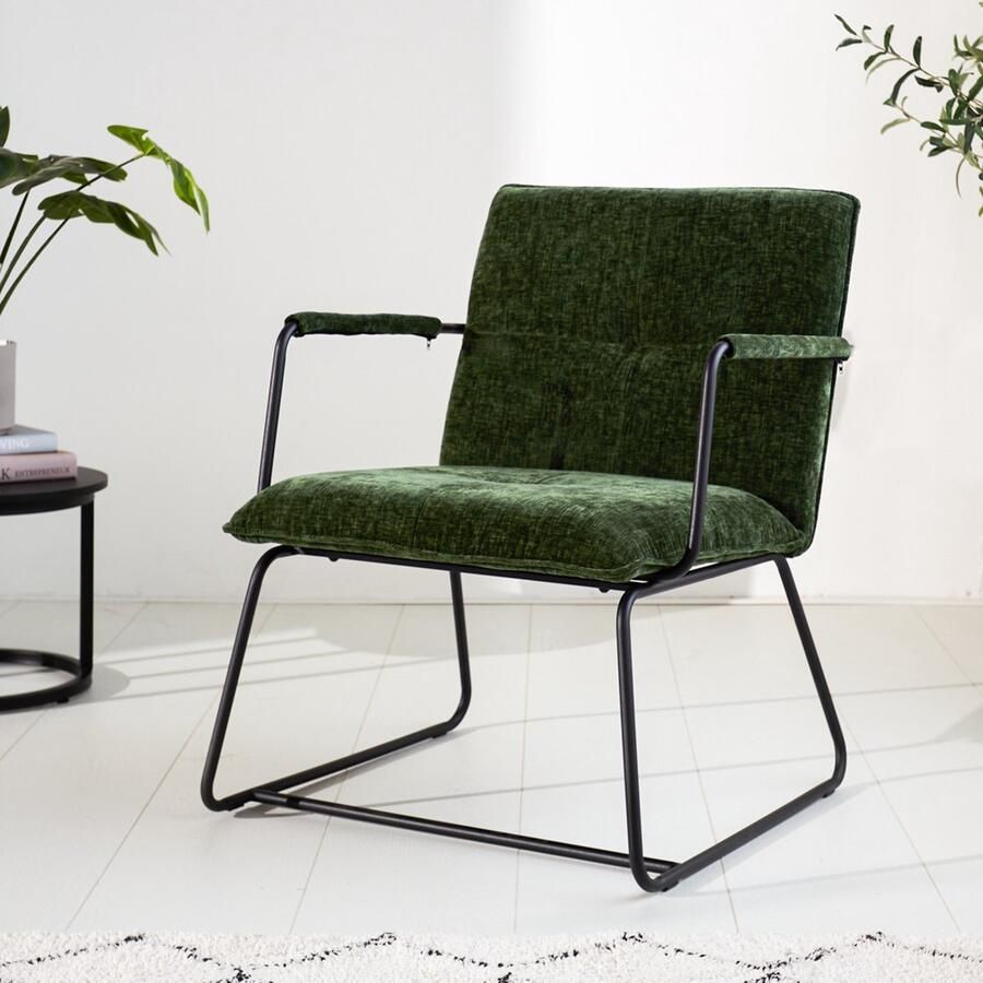 Dimehouse Fauteuil Hailey donkergroen chenille