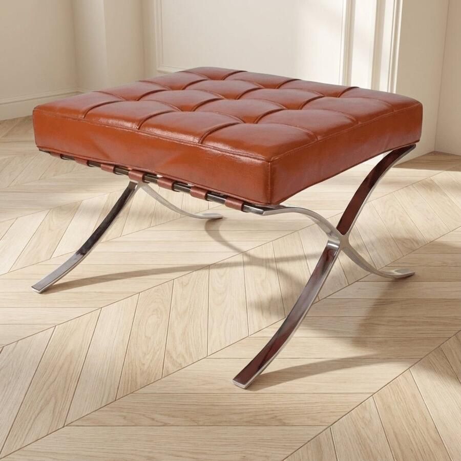 Dimehouse Hocker Expo Premium Leer Cognac - Foto 2