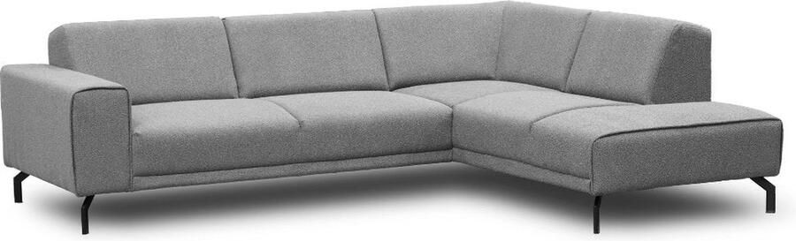 Dimehouse DeGeBe Hoekbank Maël bouclé stof in grijze kleur rechts Stof Scandinavisch & Basic 275 x 81 x 210 cm - Foto 3